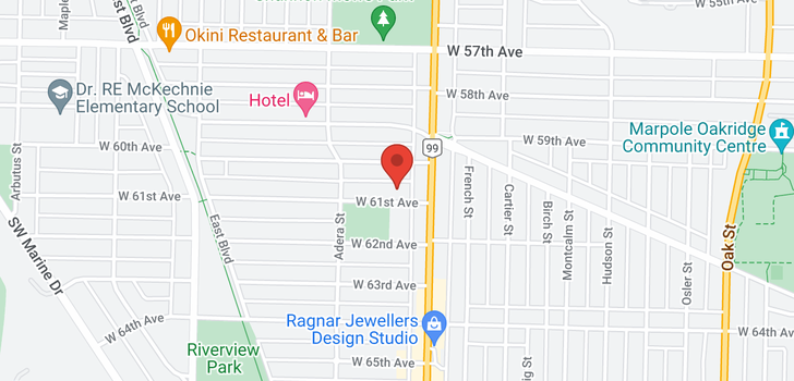 map of 1529 W 61ST AVENUE